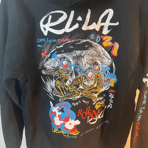 Rolling Loud Shady Spores Hoodie LA 2021 SZ Small Heavy Duty Black Streetwear - Picture 4 of 16